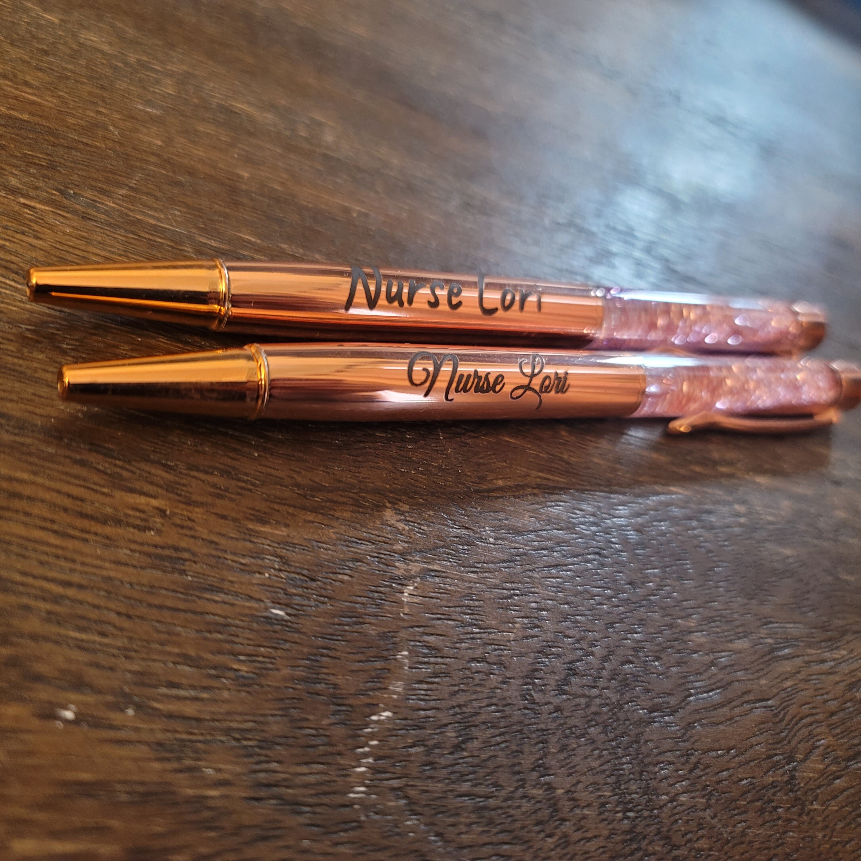 liquid sand pen with rose gold