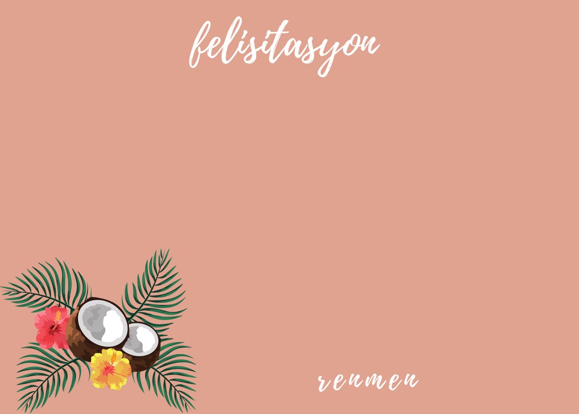 Happy Birthday Card, Haitian Creole Birthday Card, Printable, Custom