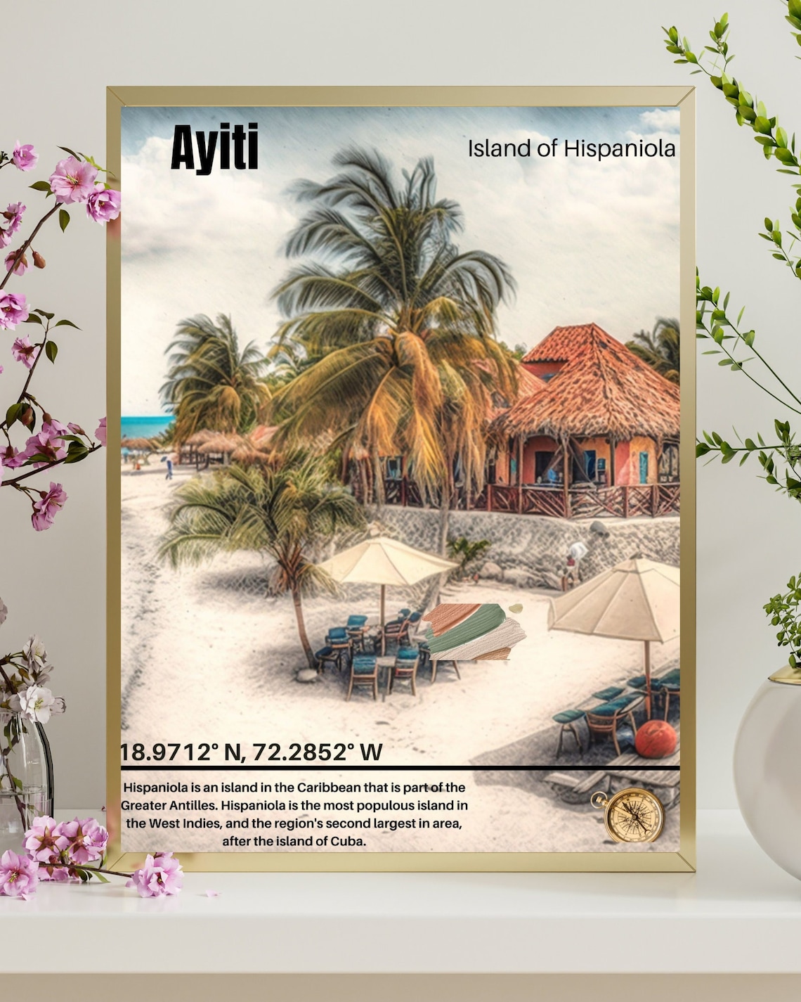 Digital Oil Paint, Haiti Print, Haiti Wall Art, Haiti Poster, Haiti