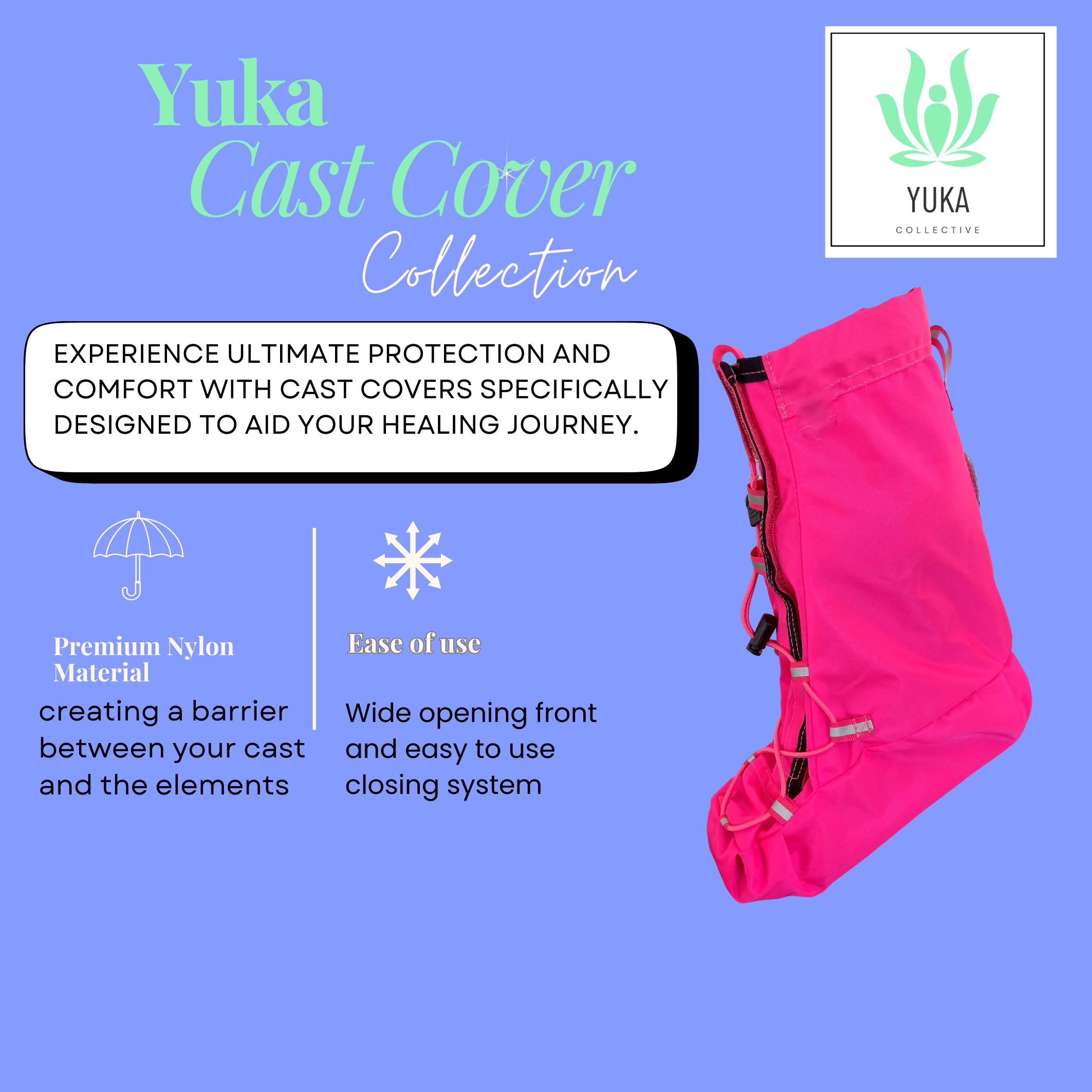Yuka Leg/Foot Cast Cover | Weather-Resistant Cast Protector | Adjustable, Easy On/Off | Right or Left | Orthopedic Injury & Post-Op Care