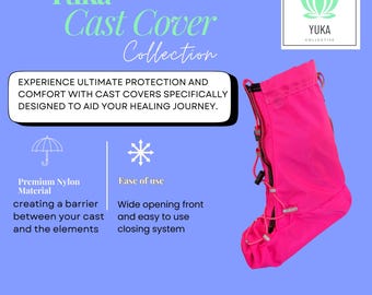 Yuka Cast Cover – Weather-Resistant Leg/Foot Cast Protector | Easy On/Off, Adjustable Fit, Right/Left | Post-Op & Injury Care