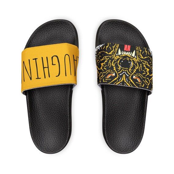 Fashion Wolf Print Slide Sandals men\'s 44 Not Gucci Gucci Leather Upper Black Sandals for Men for sale | eBay main image 3