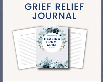 Grief Journal, Sympathy Gift, Healing Journal Grief, Grief Processing, death loss journal, Mental Health Grief, Grief Therapy PDF