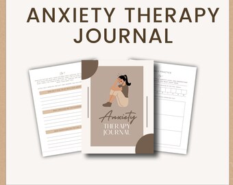 Anxiety Journal, Anxiety exercises, Printable journal, journal for therapy, Mental health journal, Therapy worksheet, anxiety planner