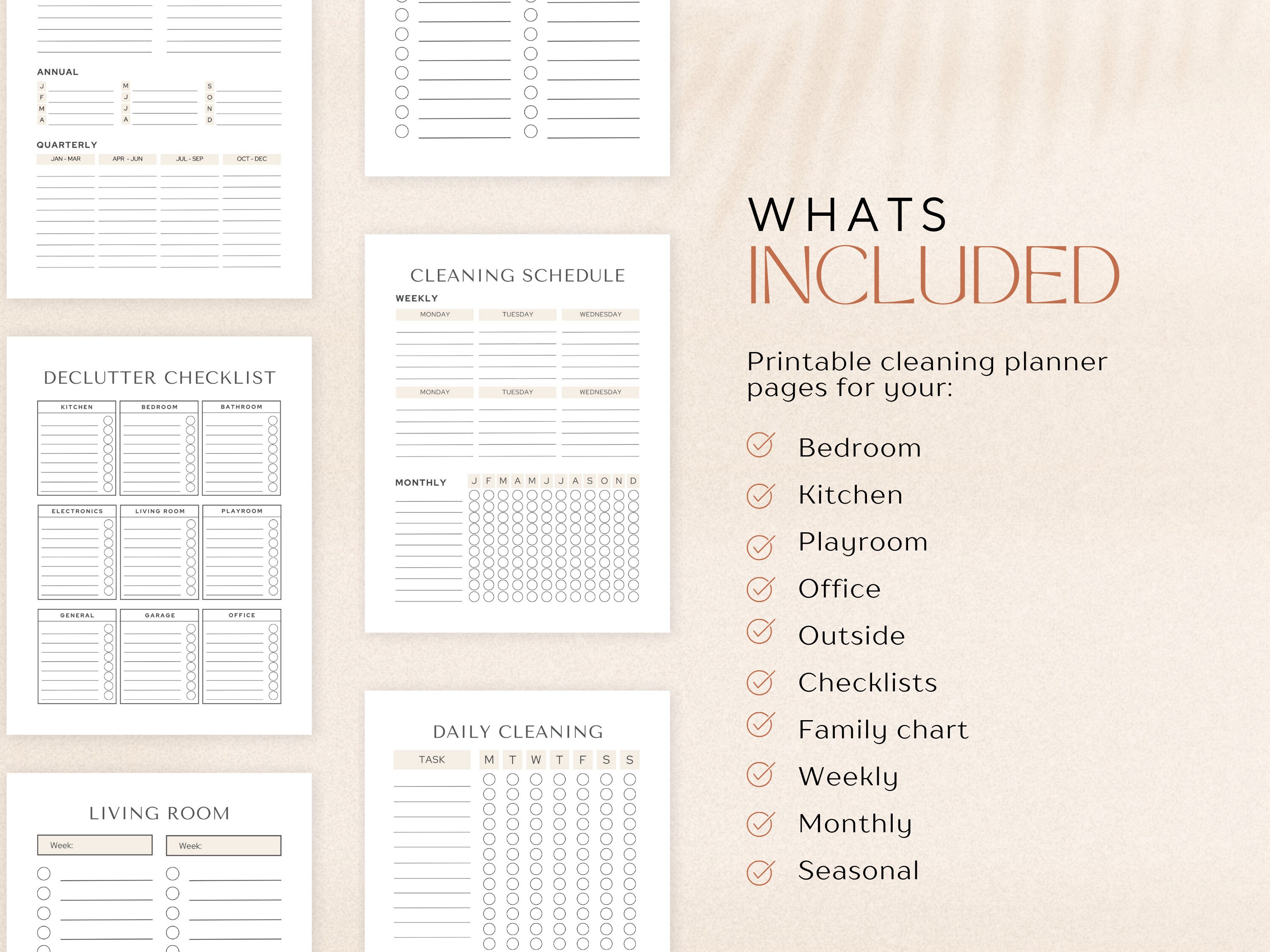 Cleaning Schedule Printable House Cleaning Planner Weekly Cleaning ...