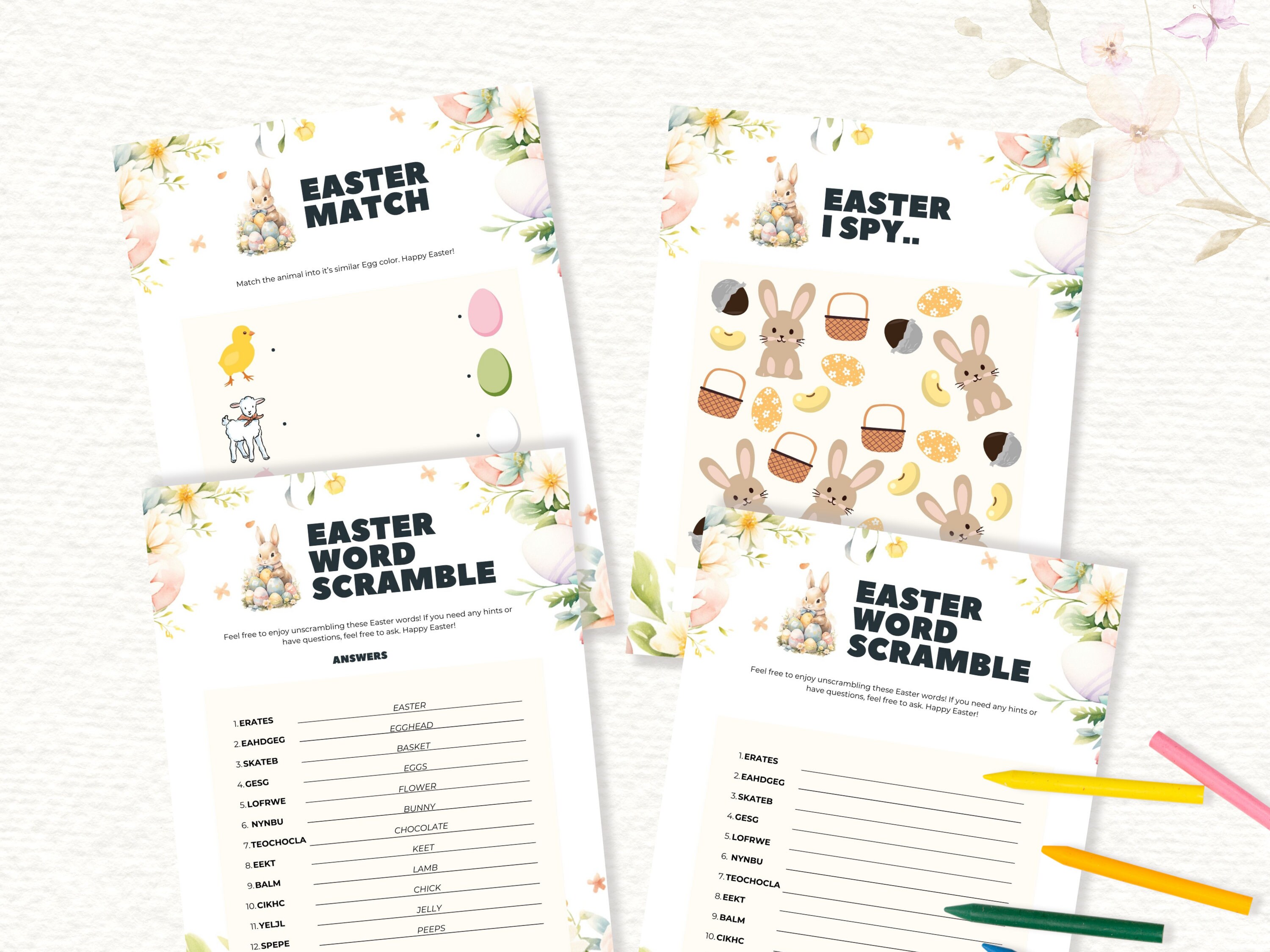 Printable Easter Party Templates, Easter Games for Family, Easter ...