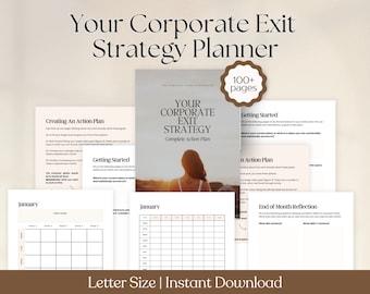 Manifestation Journal Vision Board printable planner business plan corporate exit planner Law of Attraction  planner shadow work journal