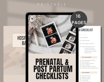 Pregnancy Checklists Bundle Printable Pregnancy  To Do Lists PDF Pregnancy Planning Digital Download New Mom & Baby post partum Checklists