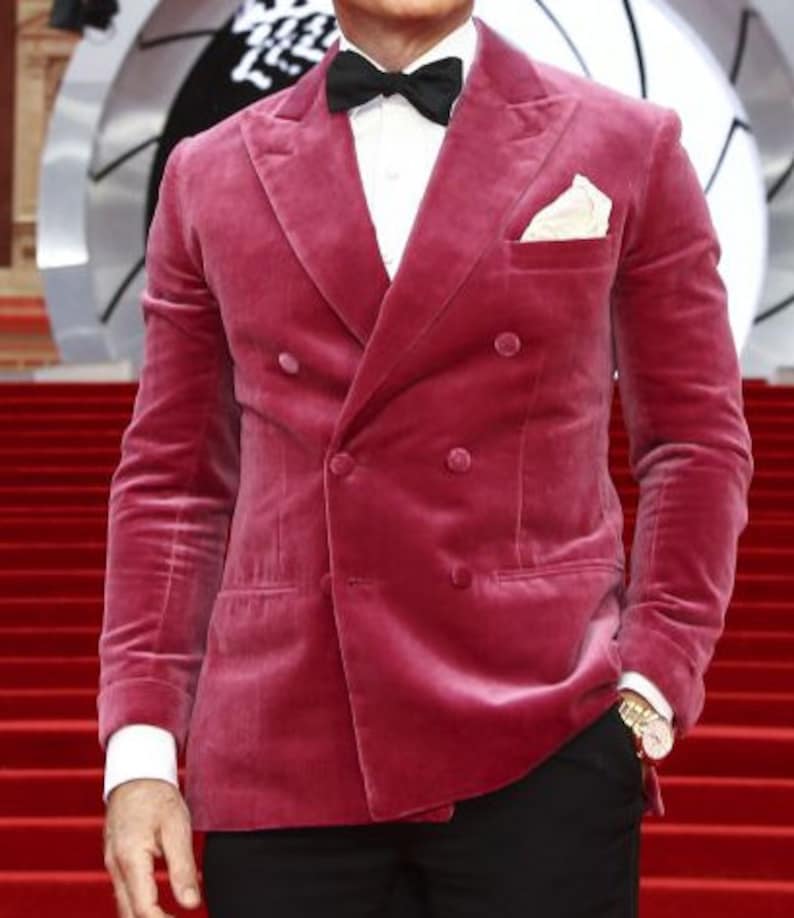 Men's James Bond Pink Velvet Blazer Pink Velvet Blazer for Men Etsy