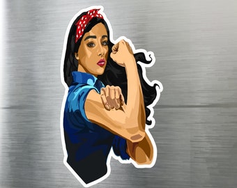 Latina Sticker, Latina Art, Latina Car Decal, Latina Tumbler Sticker, Hispanic Woman Art, Latina Woman Art Sticker, Latina Gift, Rosie Art