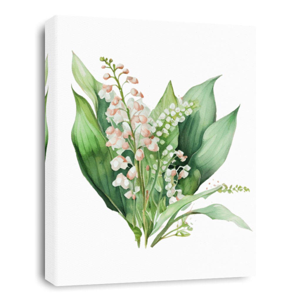 Lily of the Valley Print Lily of the Valley Canvas Lily of Etsy