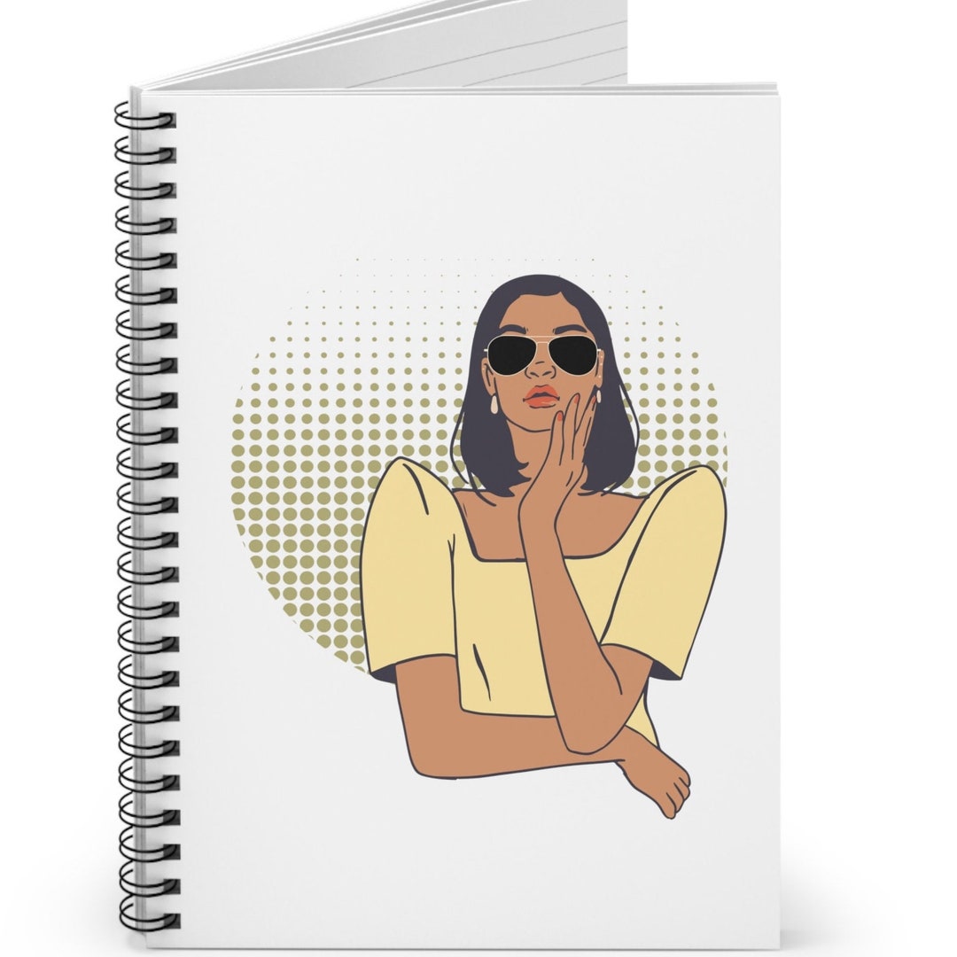 Filipino Woman Art Spiral Notebook, Filipina Inspired Notepad