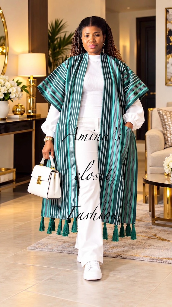 Kimono dress Aso oke dress