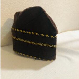 Aso oke Fila, Men hat, men cap wedding attire quality Hand woven Aso Oke cap image 9