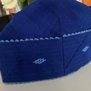 Aso oke Fila, Men hat, men cap wedding attire quality Hand woven Aso Oke cap image 2