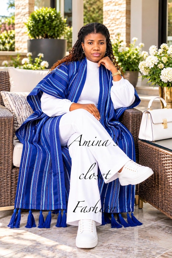 Kimono dress Aso oke dress