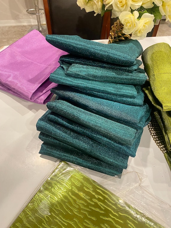 Head tie and Ipele Aso Oke for wedding  event, hand made woven quanlity metallic Aso Oke