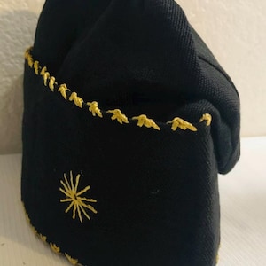 Aso oke Fila, Men hat, men cap wedding attire quality Hand woven Aso Oke cap image 4