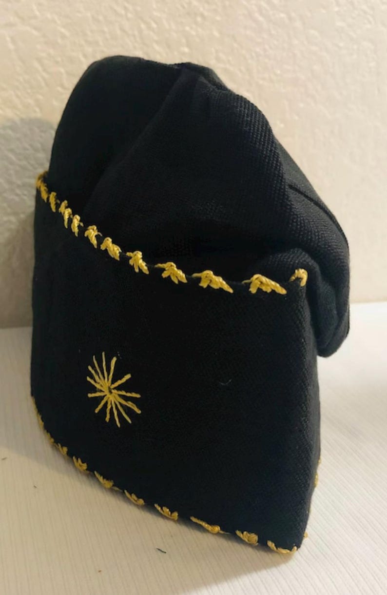 Aso oke Fila, Men hat, men cap wedding attire quality Hand woven Aso Oke cap image 4