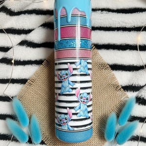 Stitch Tumbler, Striped Design, 32oz Insulated image 1