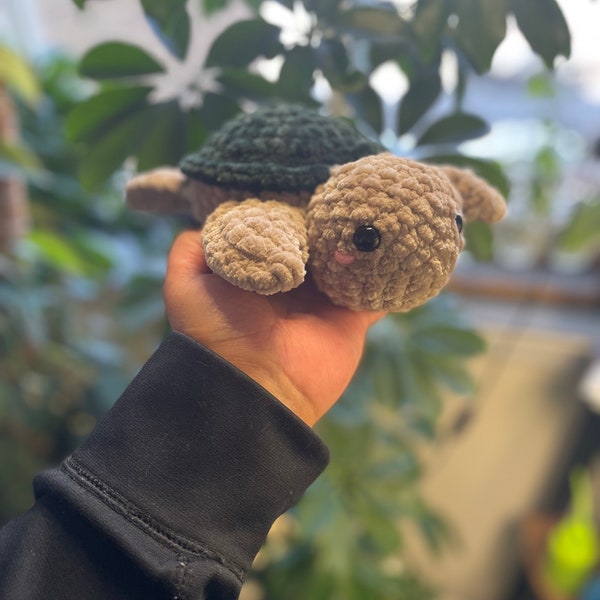 Crochet Turtle Stuffed Animal Plushie Gift