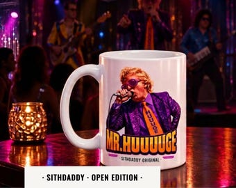 Disco Orchestra Mug - Mr. HUUUUGE (11oz) | Ceramic White Coffee Trump Mug, Patriot gift | SithDaddy Open Edition