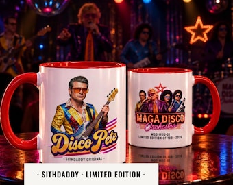 Maga Disco Orchestra Mug - Disco Pete (11oz) | Ceramic White Coffee Mug, Patriot gift | SithDaddy Limited Edition - 100 pcs
