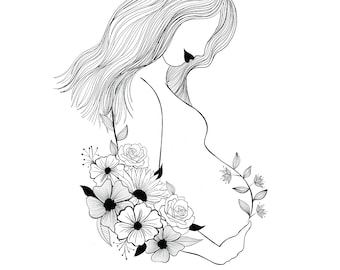 Mother To Be Floral Zwangerschap Bump Journey