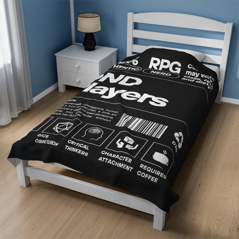 Dnd Blanket Dungeons and Dragons Blanket DND Throw Blanket Etsy