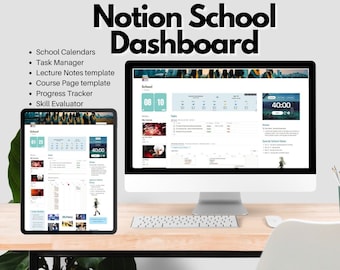 Notion School ダッシュボード - 学校のカレンダーとタスク