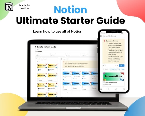 Notion Ultimate Starter Guide - Etsy