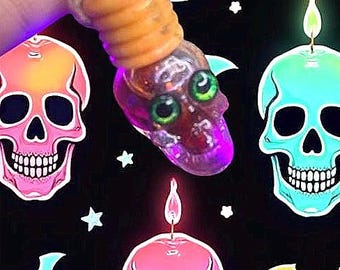 Magick gothic spooky skull witch car air freshener