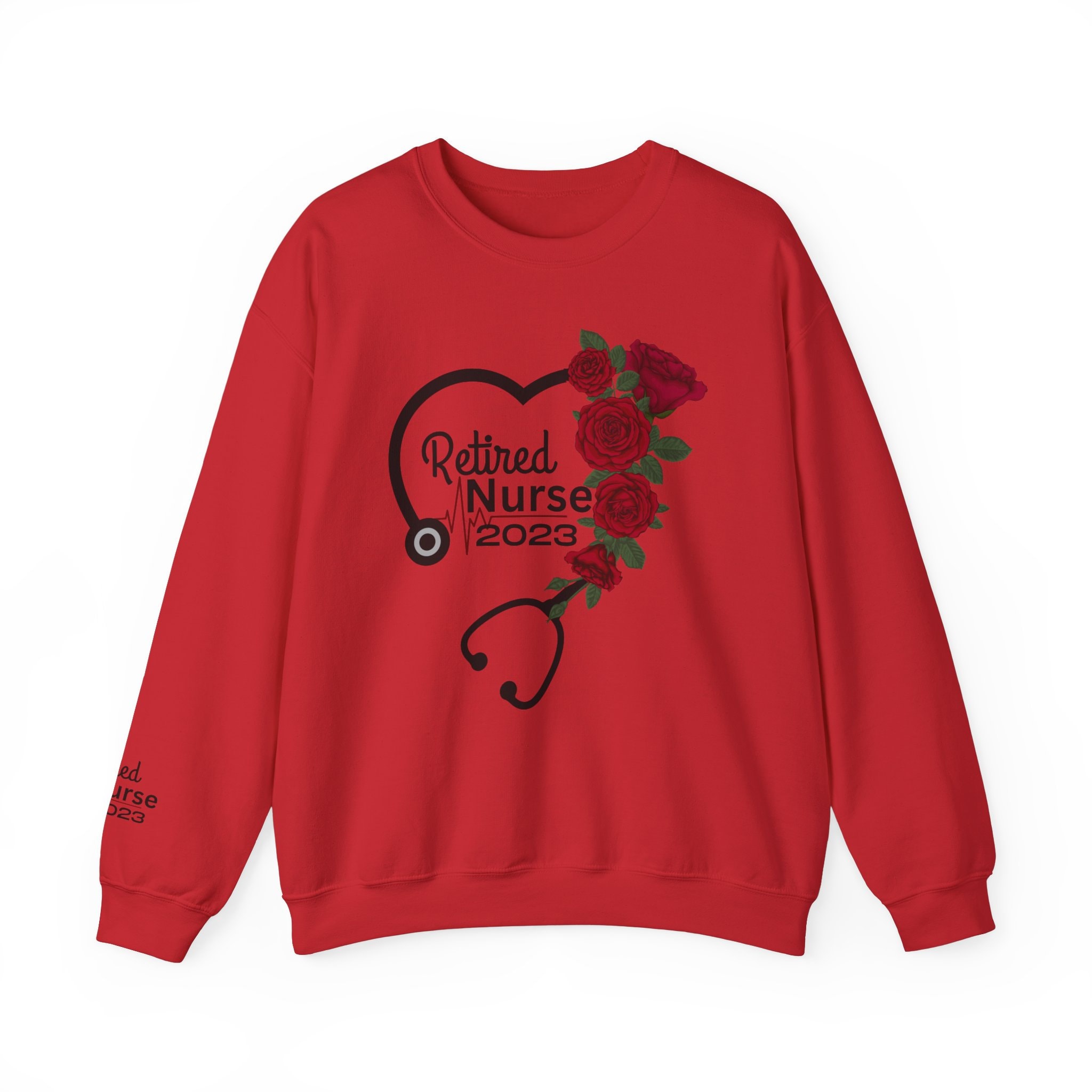 Personalized Valentine Retired Nurse Crewneck Sweatshirt, Nurse