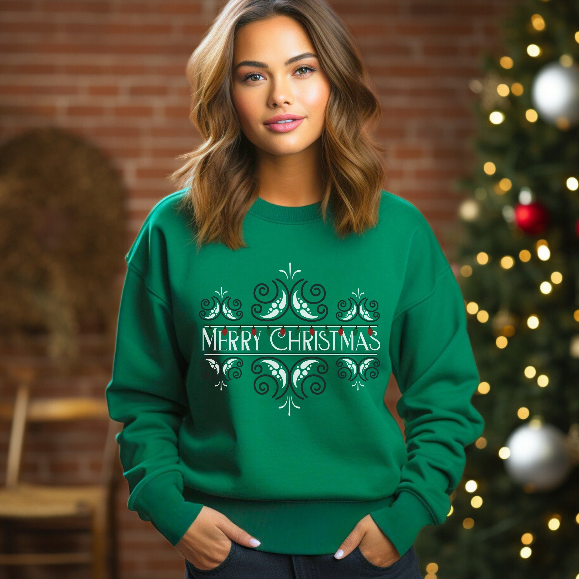 Merry Christmas Sweatshirt for Womens, Christmas Sweatshirt, Holiday