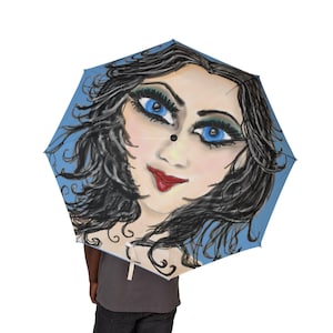 Chic Art Umbrella, Foldable Rain Gear, Fashionable Gift, Unique Design Umbrella, Stylish Rain Protection