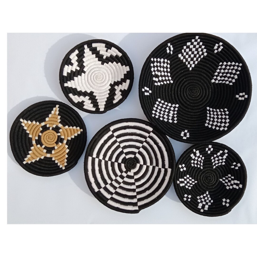 Basket Wall Decor Set of 5 Wall Hanging Basket Wall Decor Boho Etsy