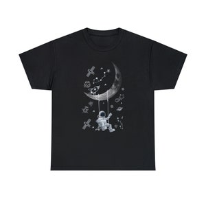 Moon Swing Astronaut Stars Tee Space Adventure Apparel Reach for the Stars image 1