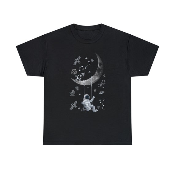 Moon Swing Astronaut Stars Tee - Space Adventure Apparel - Reach for the Stars