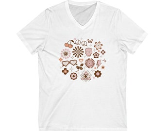 70s Retro V-Neck Tee