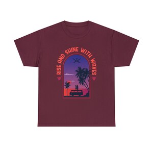 Rise and Shine with Waves Beach Lover Sunrise Tee Embrace Coastal Vibes image 8