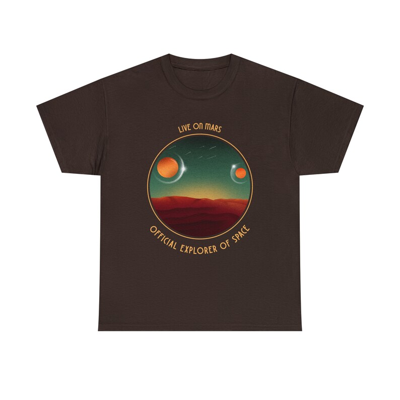 Live on Mars Tee Embrace the Future of Space Colonization Journey to the Red Planet image 1