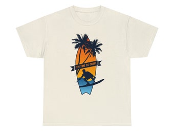 Il est temps de surfer - Préparez-vous à frapper les vagues avec notre t-shirt "Il est temps de surfer" !