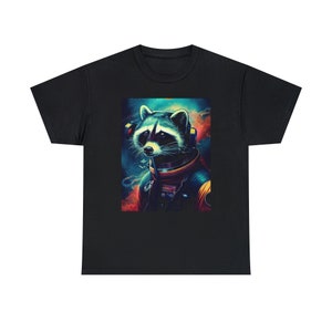 Space Raccoon Tee Cosmic Explorer with a Mischievous Twist Embark on Stellar Adventures image 2