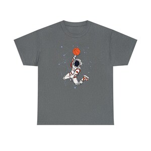 Slam Dunk Space Basketball Tee Cosmic Hoops for Basketball Fans Reach for the Stars image 5