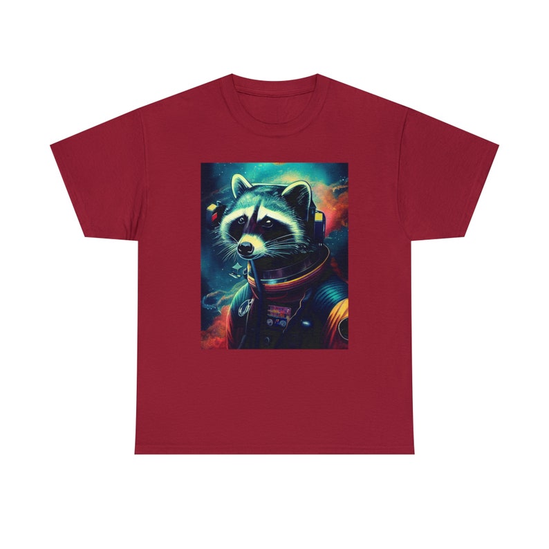 Space Raccoon Tee Cosmic Explorer with a Mischievous Twist Embark on Stellar Adventures image 3