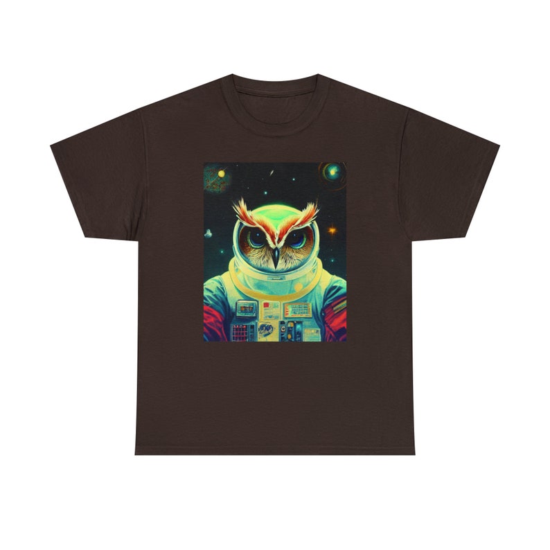 Space Owl Tee Majestic Avian Explorer in the Cosmos Embrace the Galactic Wisdom image 7