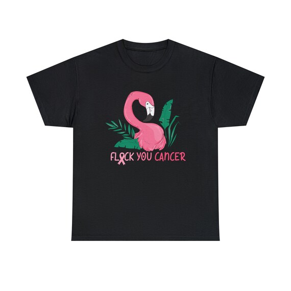 Flock You Breast Cancer Flamingo Ribbon Tee - Show Your Support