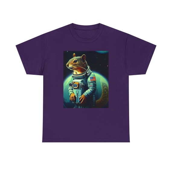 Space Squirrel Shirt - Rocket off on a cosmic acorn-hunting adventure with our "Space Squirrel Tee"!