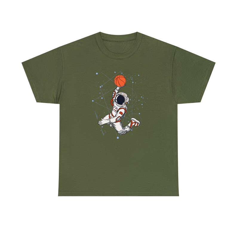 Slam Dunk Space Basketball Tee Cosmic Hoops for Basketball Fans Reach for the Stars image 6