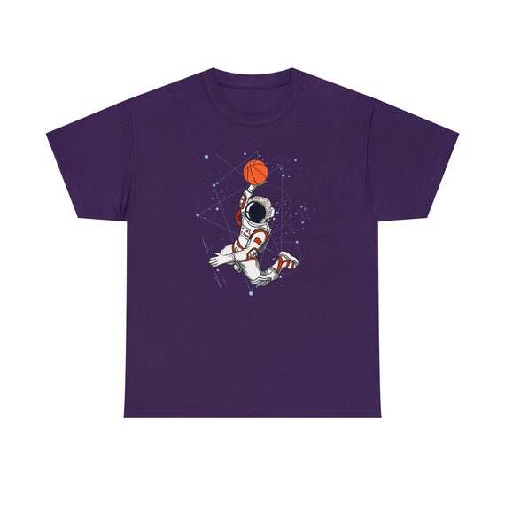 Slam Dunk Space Basketball Tee - Cosmic Hoops for Basketball Fans - Reach for the Stars